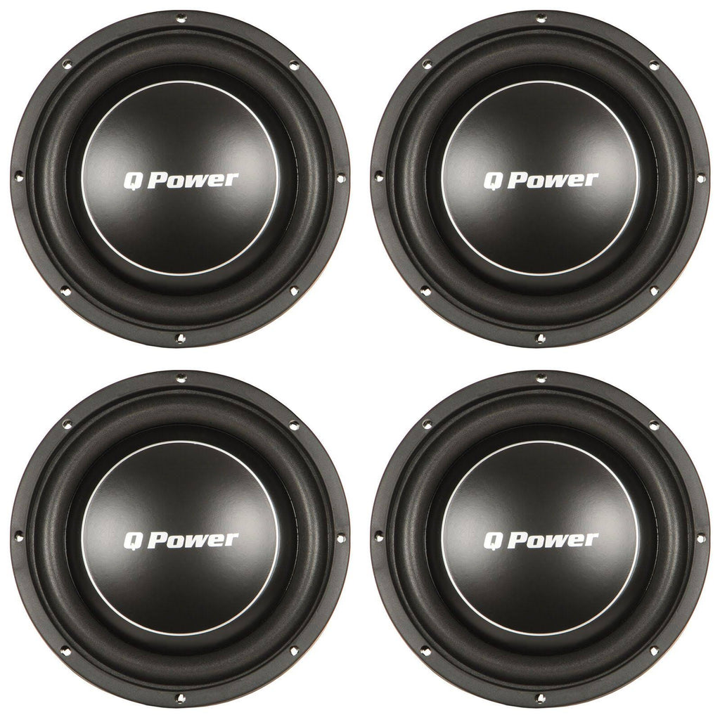 10 inch Shallow Mount 1000 Watt Flat Car Subwoofer (4 Pack) Q404