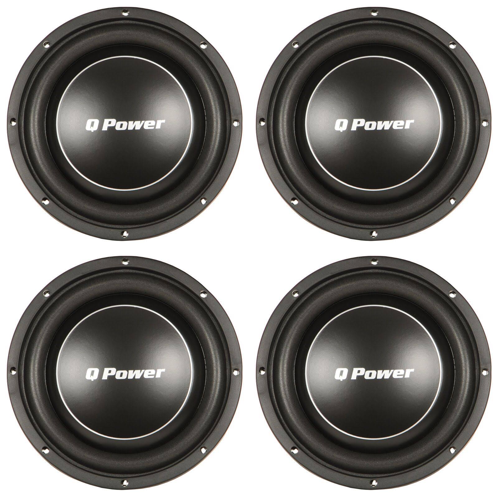 10 inch Shallow Mount 1000 Watt Flat Car Subwoofer (4 Pack) Q404
