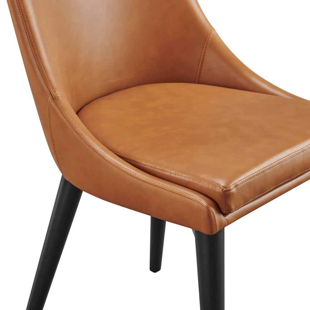 Tan Vegan Leather Dining Chair K22856
