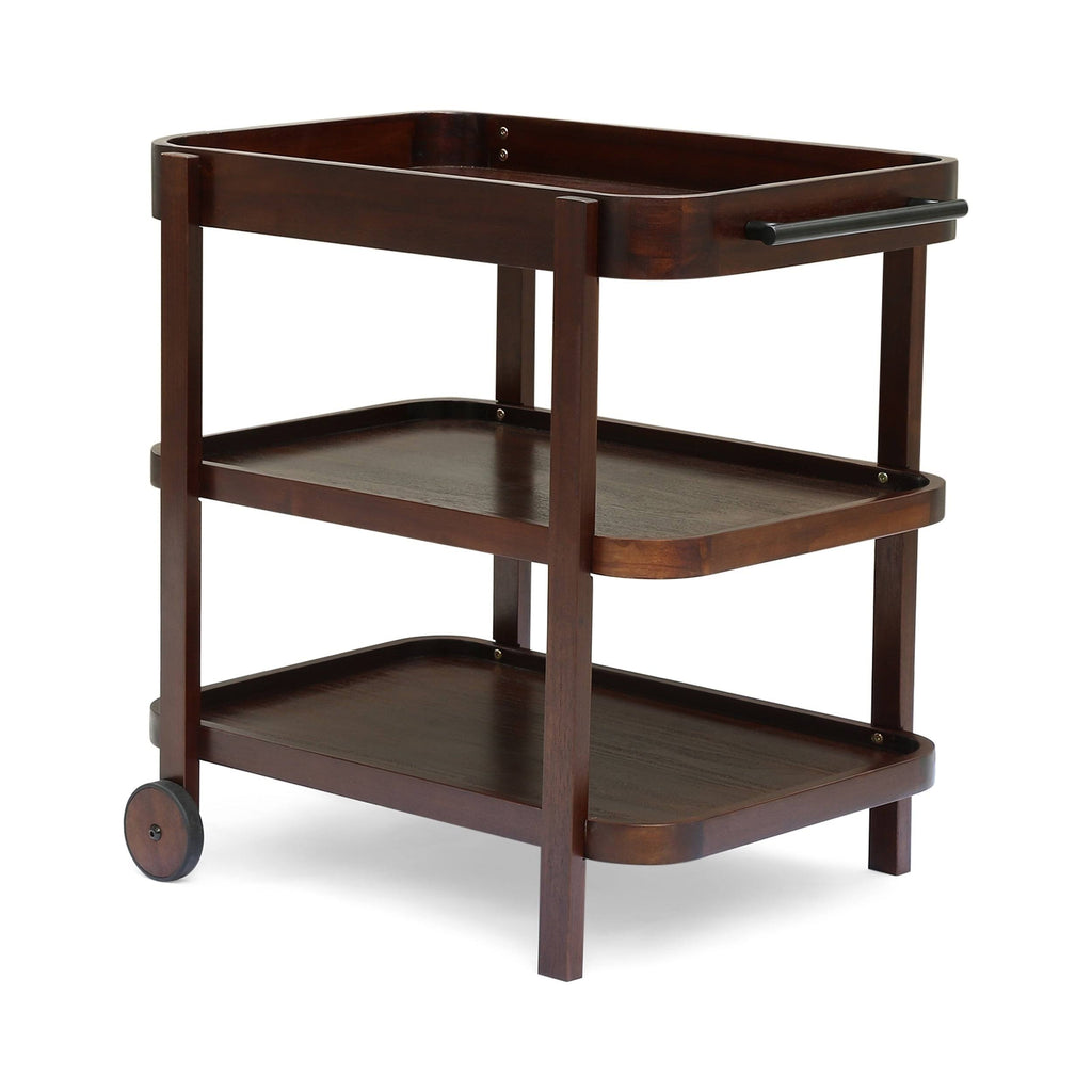 Brown and Mahogany Bar Cart N851705