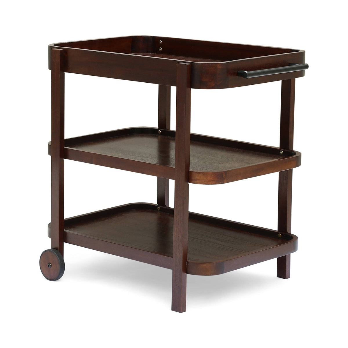 Brown and Mahogany Bar Cart N851705