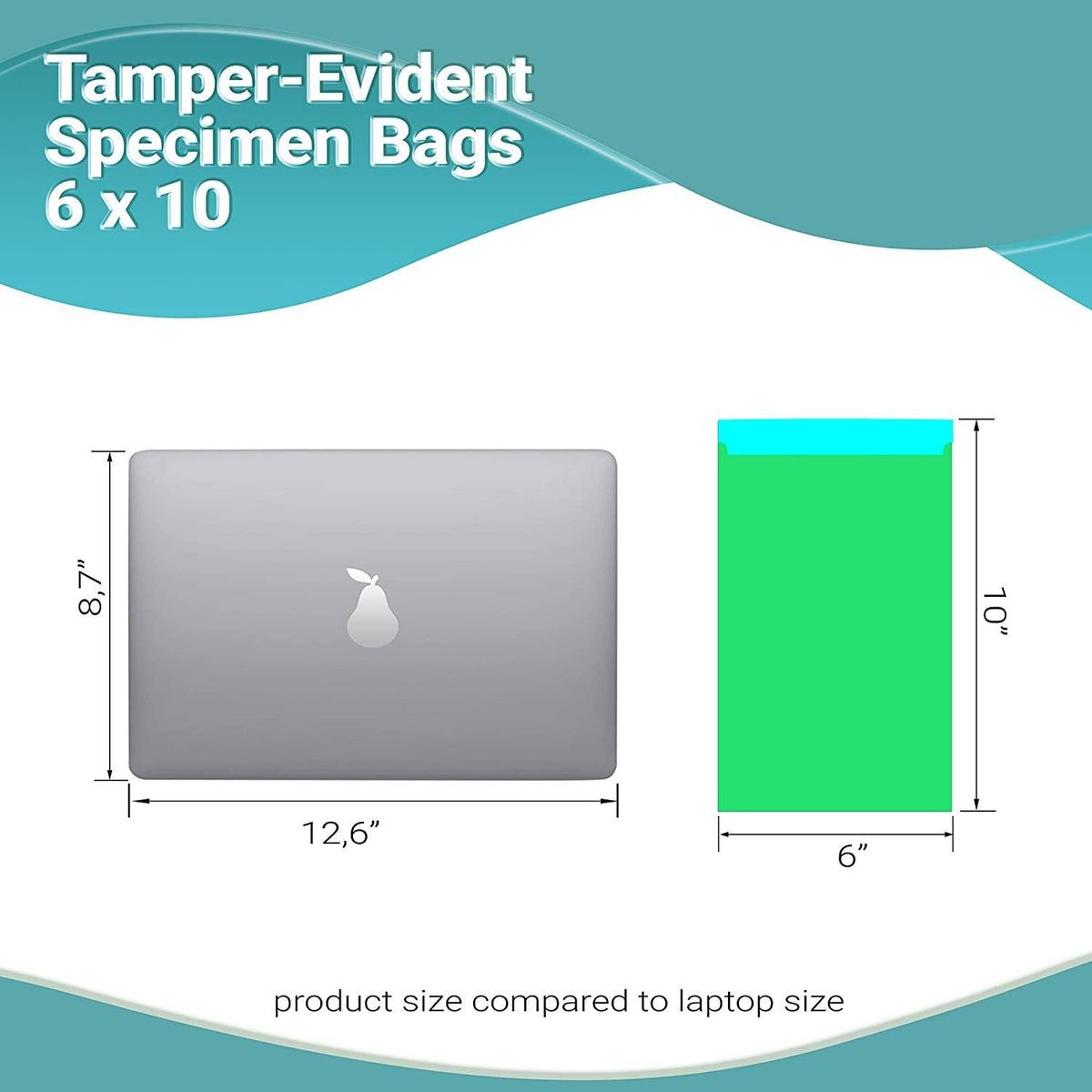 Green Poly Specimen Bags 6x22 x 10x22 K35396