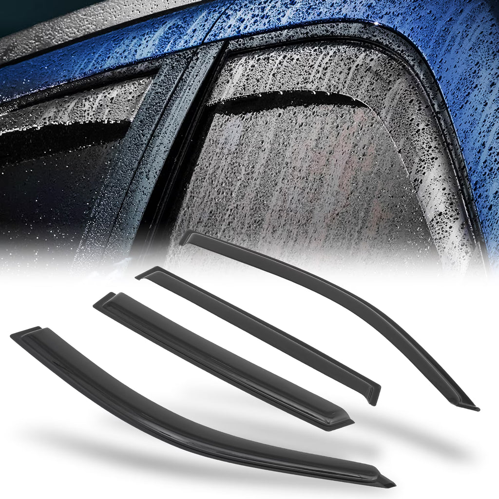 4Pcs Smoke Tape-On Window Visor Rain Deflector S3846
