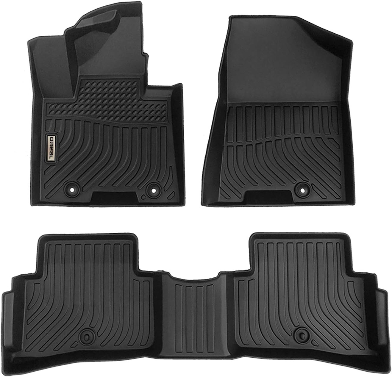 Black Front and Rear Car Mats for Hyundai Tucson 2019 2020 2021 K6684