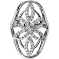 Vintage Diamond Knuckle Ring 14K White Gold I825046