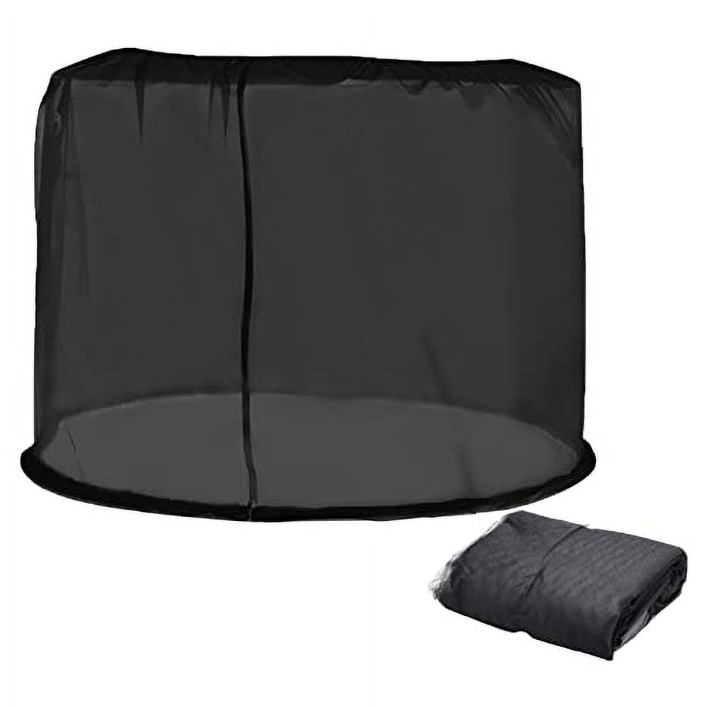 Black Awning Netting with Zipper Door and Polyester Mesh Y9163