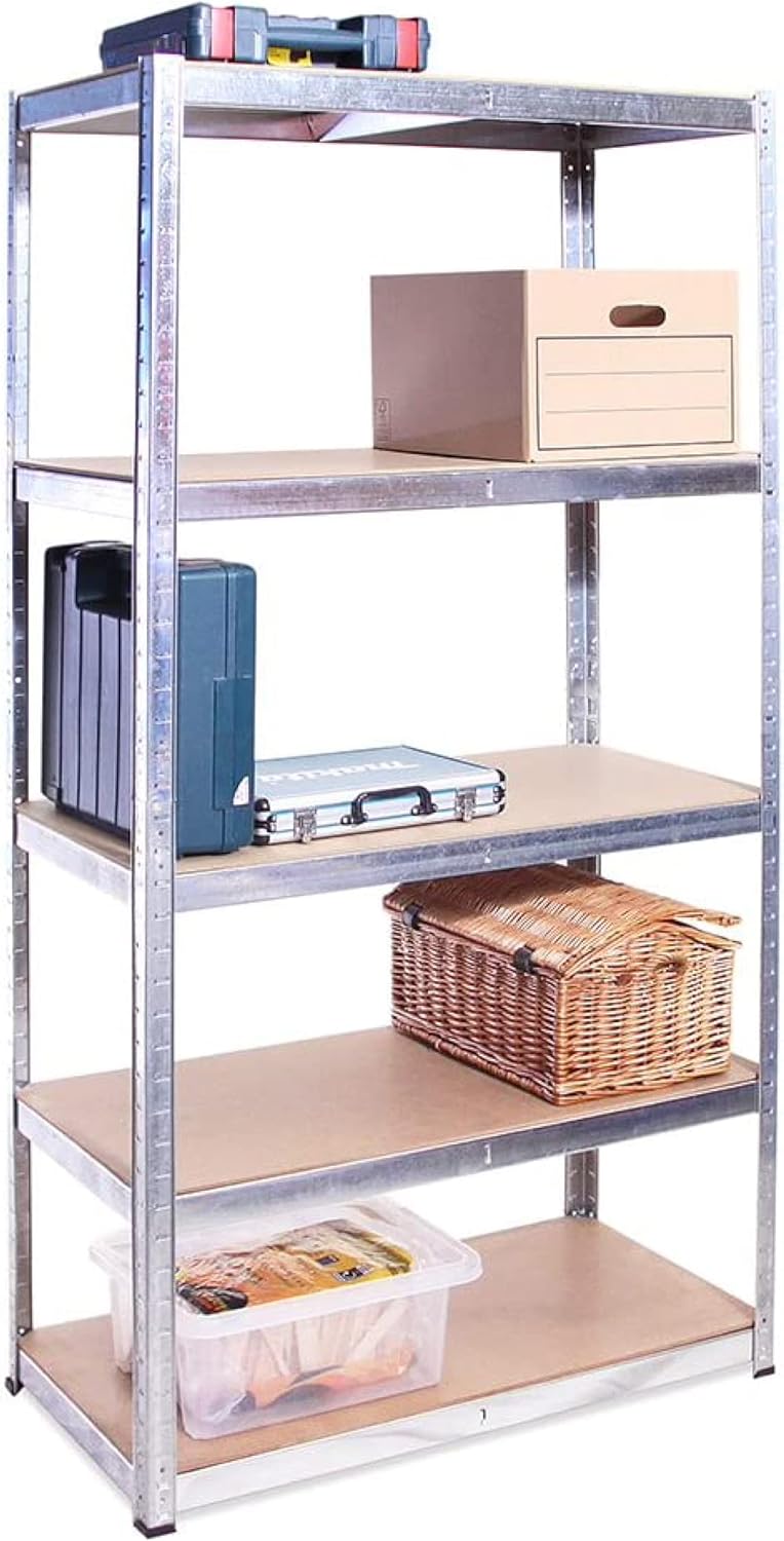 Heavy Duty Garage Shelving Units, 71" H x 35" L x 12" W, Blue J928781