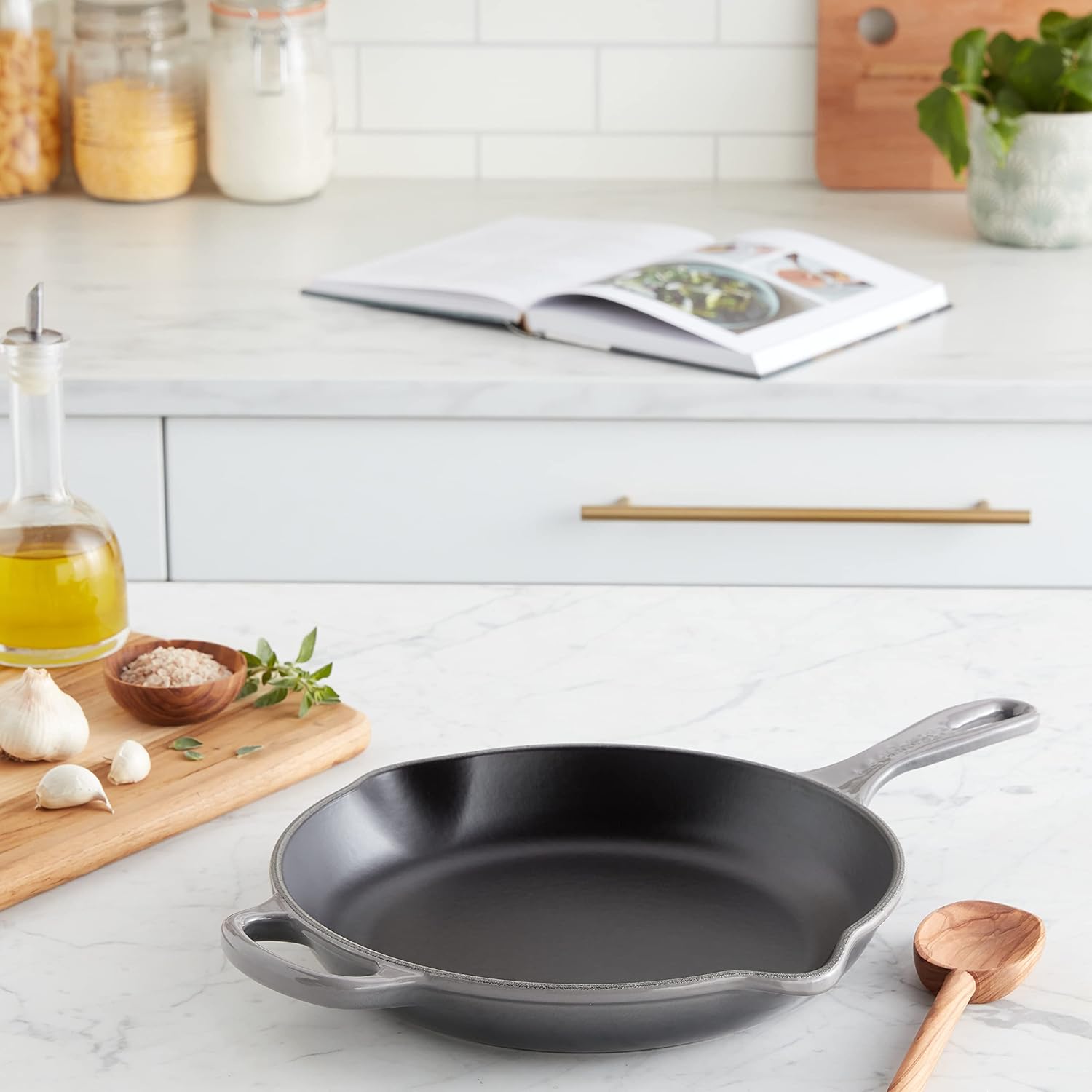 Deep Teal Cast Iron Skillet I725