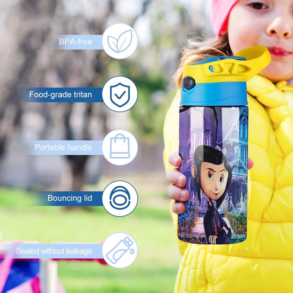 Insulated Stainless Steel Water Bottle with Straw X99933