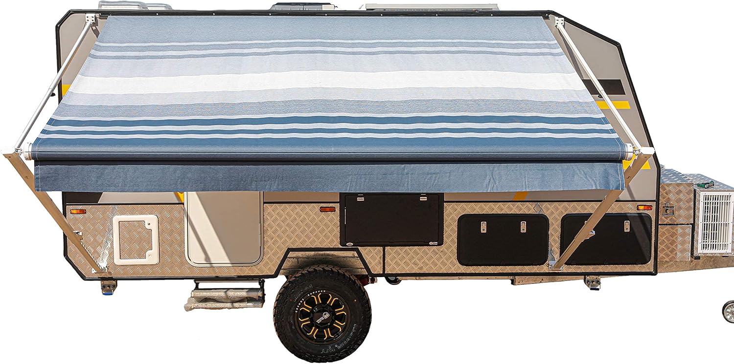 Blue Fade 13 x 8 Ft Retractable RV Trailer Awning H806767
