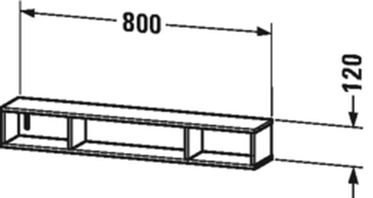 L-Cube Shelf, 3 Compartments A737782