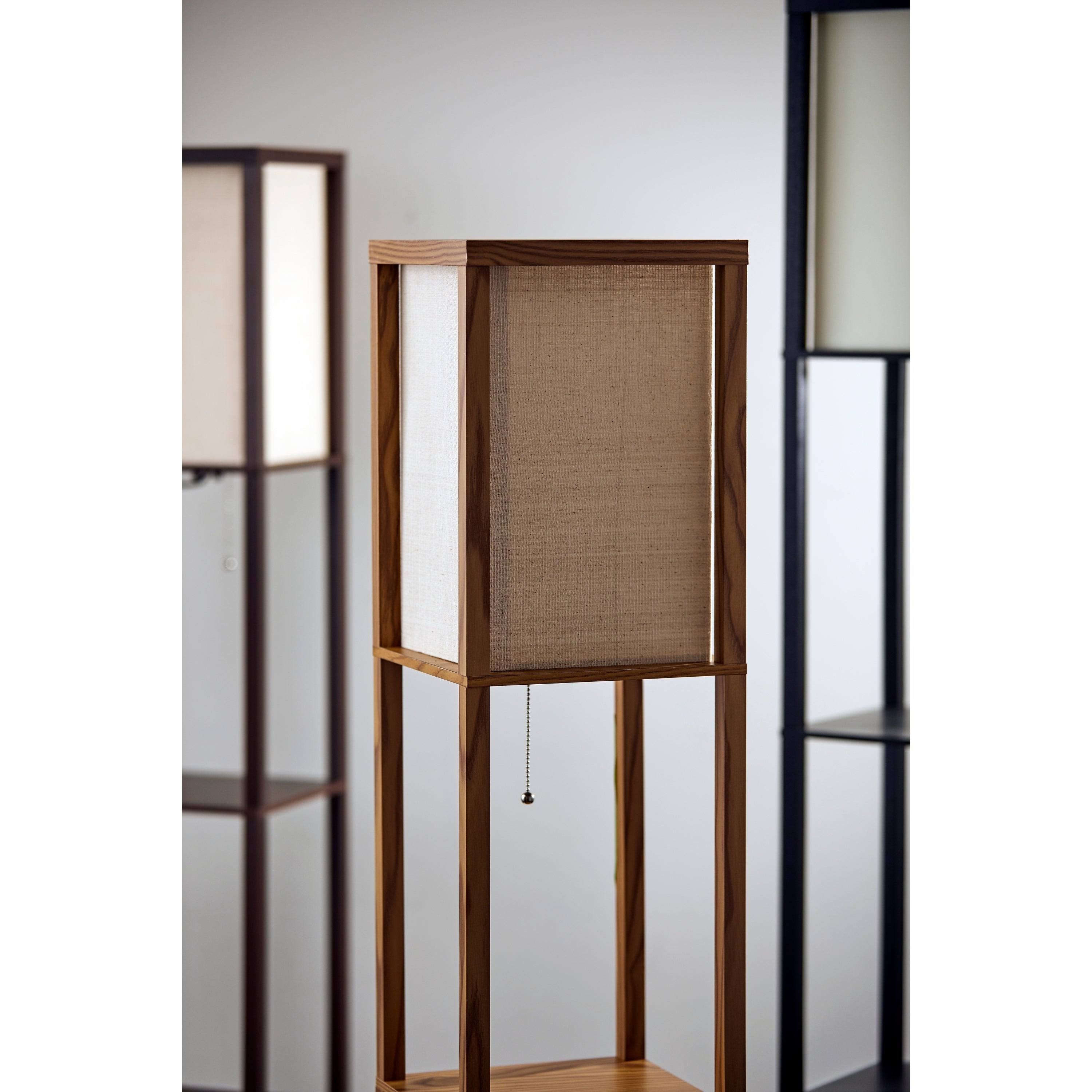 Black Wood Shelf Lamp X1328