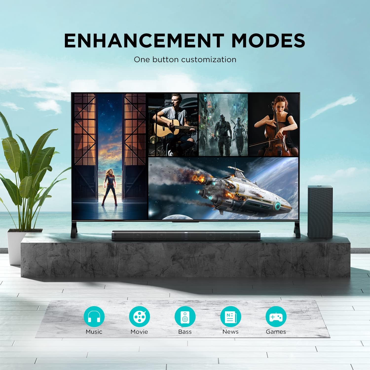 2.1 Slim Sound Bar with Subwoofer Z48071