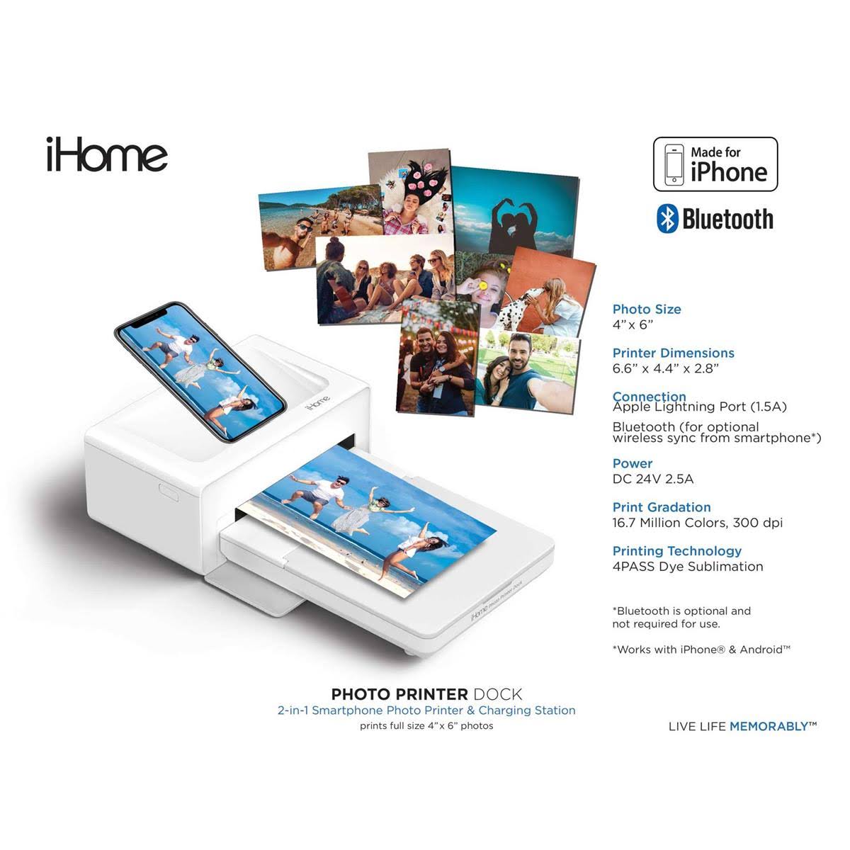 2-in-1 Photo Printer and Lightning Dock T856