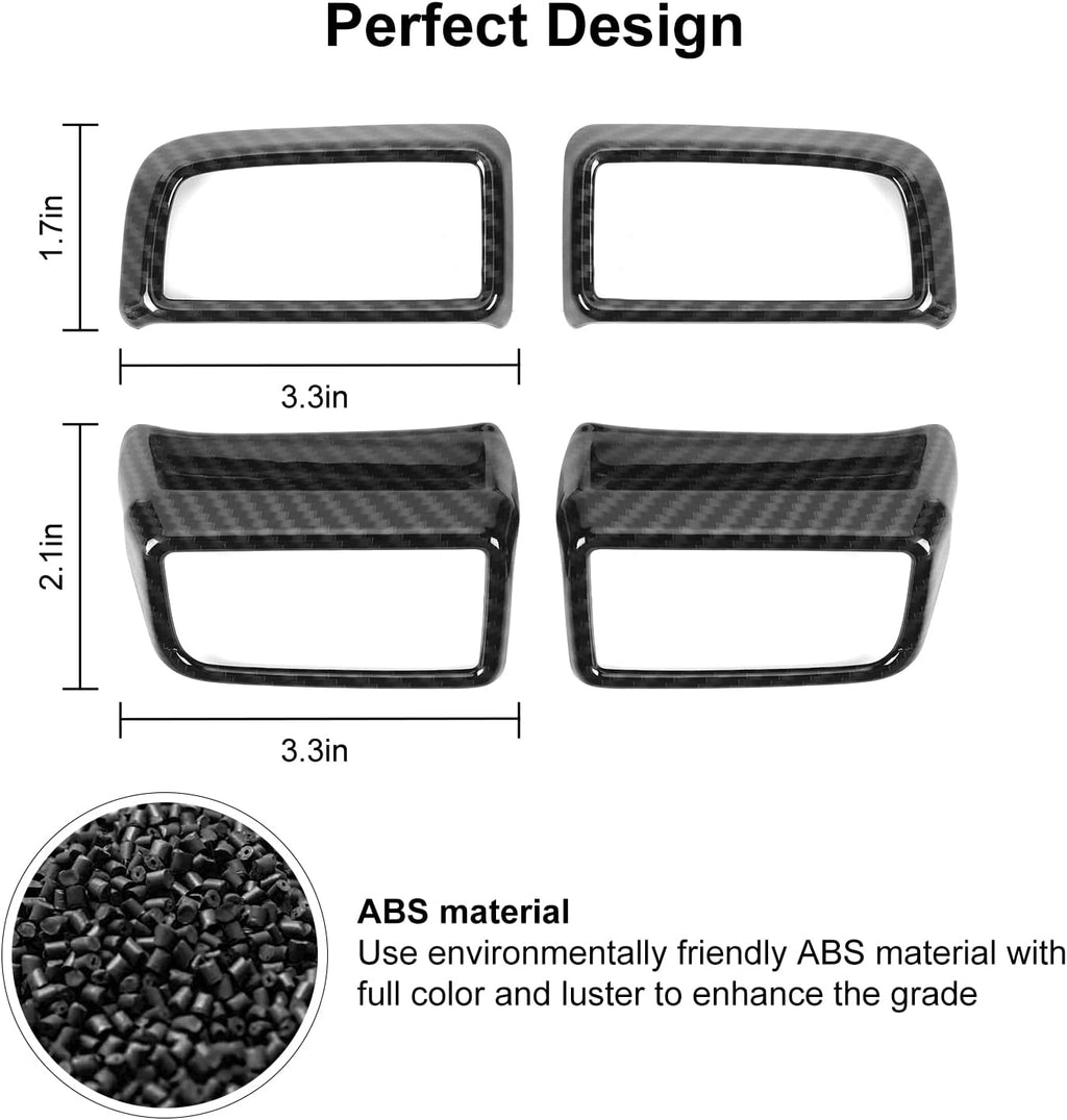 Center Console Dashboard Trim Cover for Chevrolet Camaro 2010-2015, 4PCS Carbon Fiber Grain Y91194