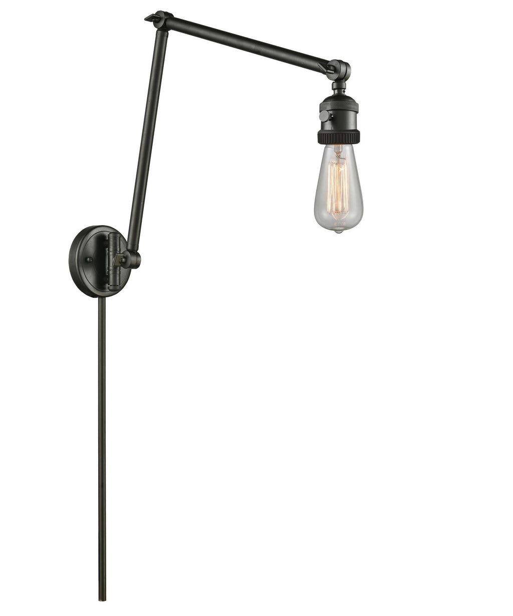 One Light Bare Bulb Double Swing Arm M1887