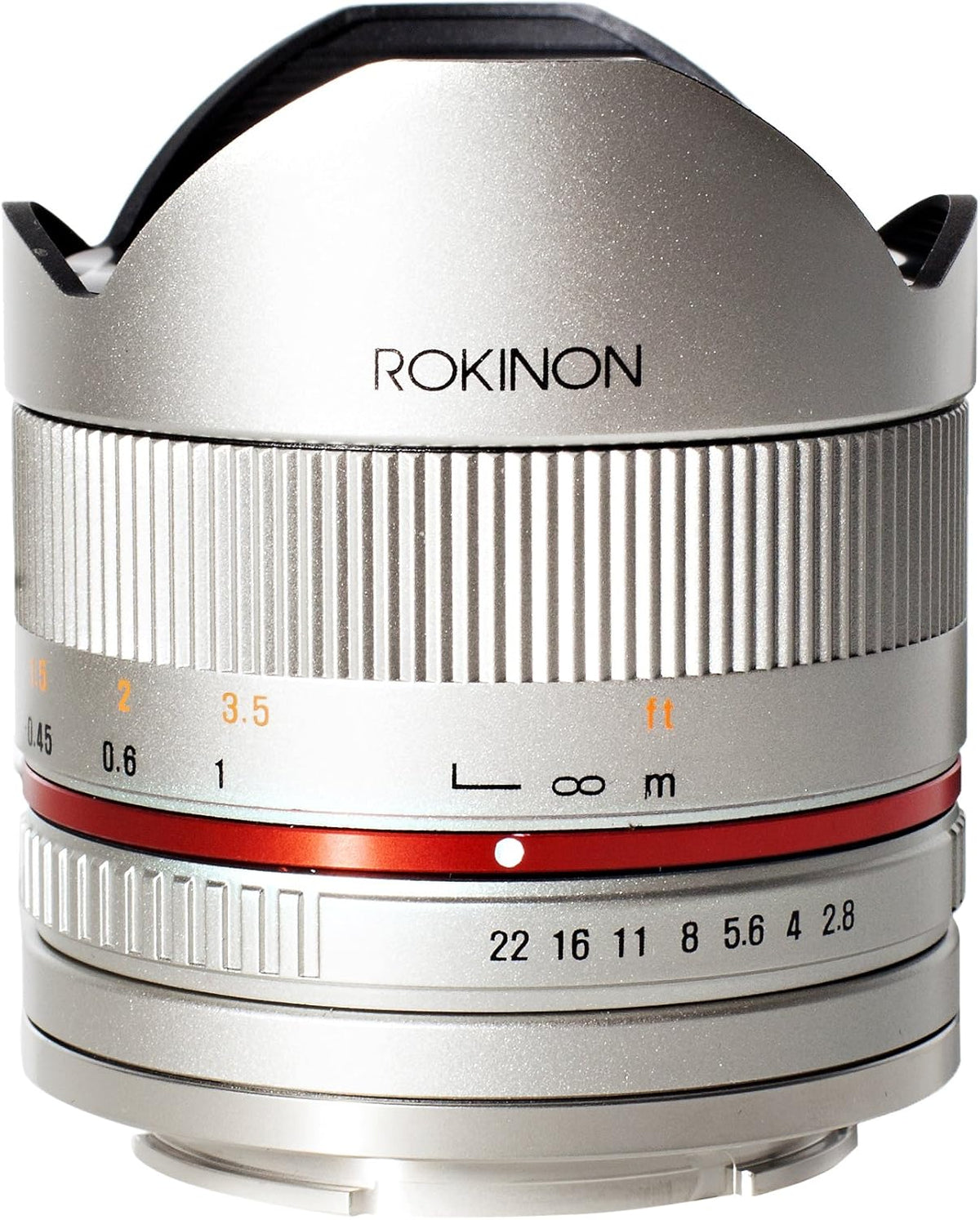 Silver 8mm F2.8 Fisheye Fixed Lens for Fujifilm X-Mount Cameras X670401