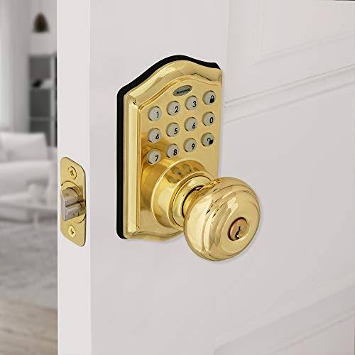 Polished Brass Electronic Entry Door Lock B29308