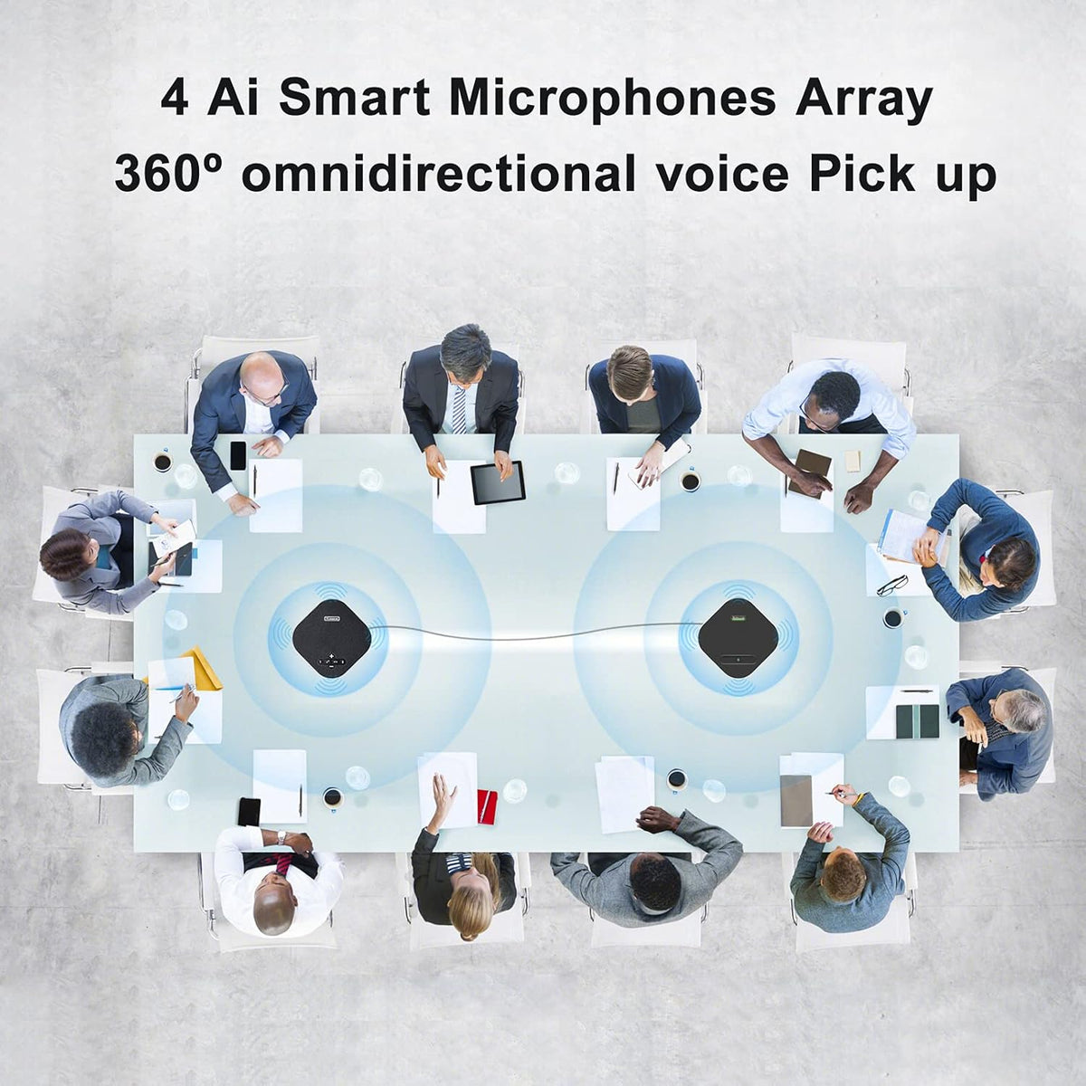 Wireless Speakerphone Conference Speaker with Expandable Microphone S757772