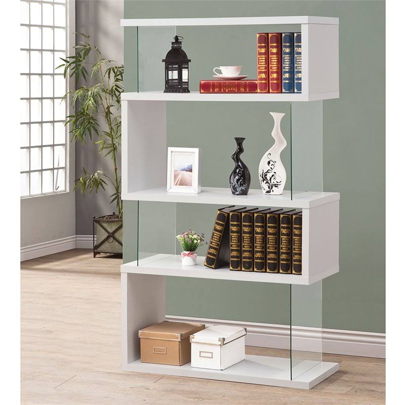 4 Shelf Glossy White Bookcase T42961