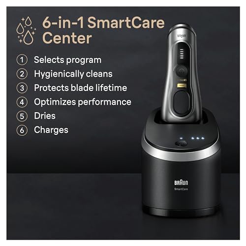 Electric Razor with 5 Pro Shaving Elements and ProComfort Head, 6in1 SmartCare Center, Charging Stand B917067