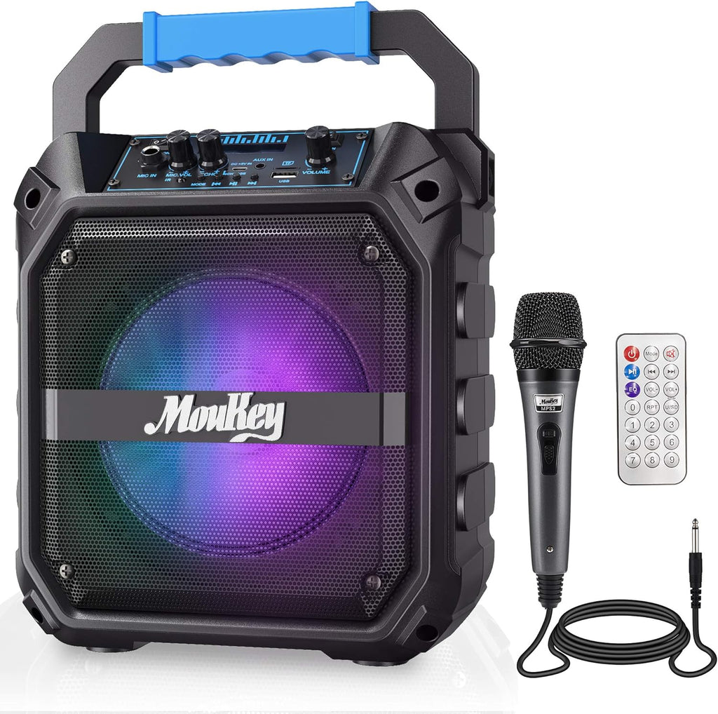 Karaoke Machine Speaker with Bluetooth Portable PA Stereo System W124