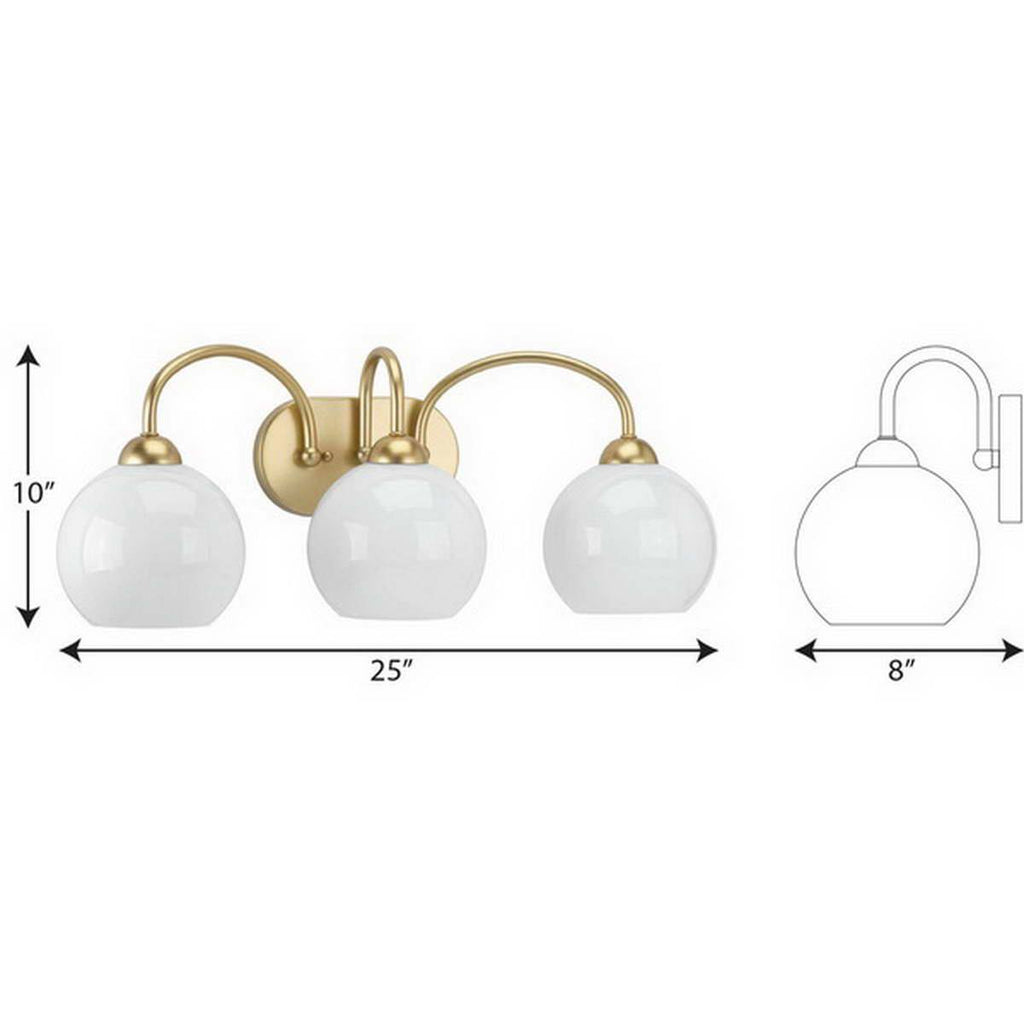 Vintage Gold Three-Light Bath A4955