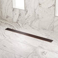 Oil Rubbed Bronze Linear Shower Drain with Flange I975960