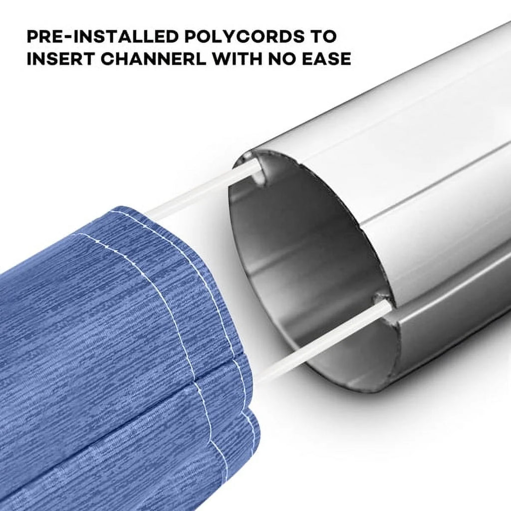 16' Blue Vinyl RV Awning Fabric Replacement F621