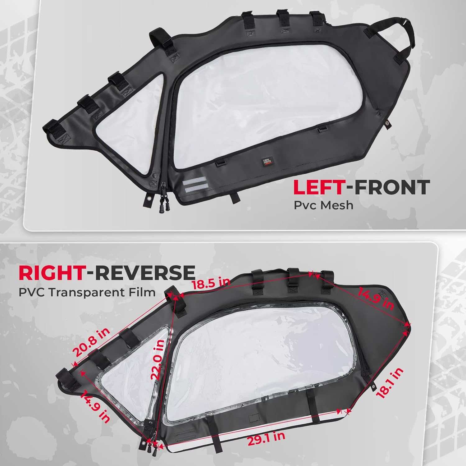 Soft Upper Door Set Kit for UTV Soft Cab Doors C8945