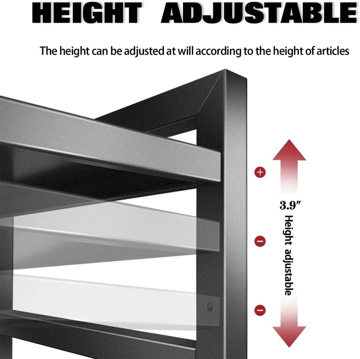 Adjustable Microwave Oven Rack Shelf, Expandable, Black, Pack of 2 F4152
