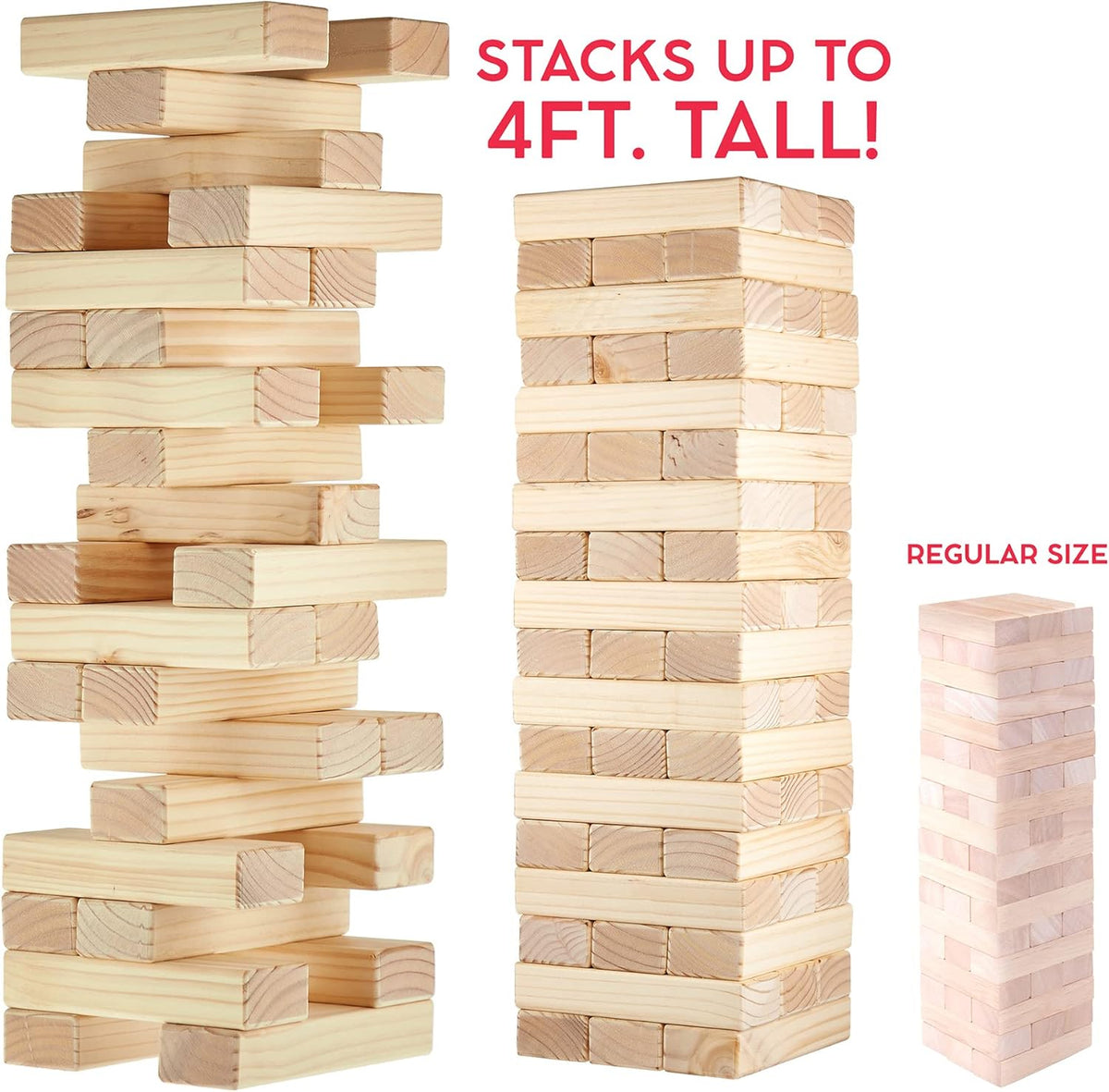 Giant Block Tower Game with Carrying Case U315395