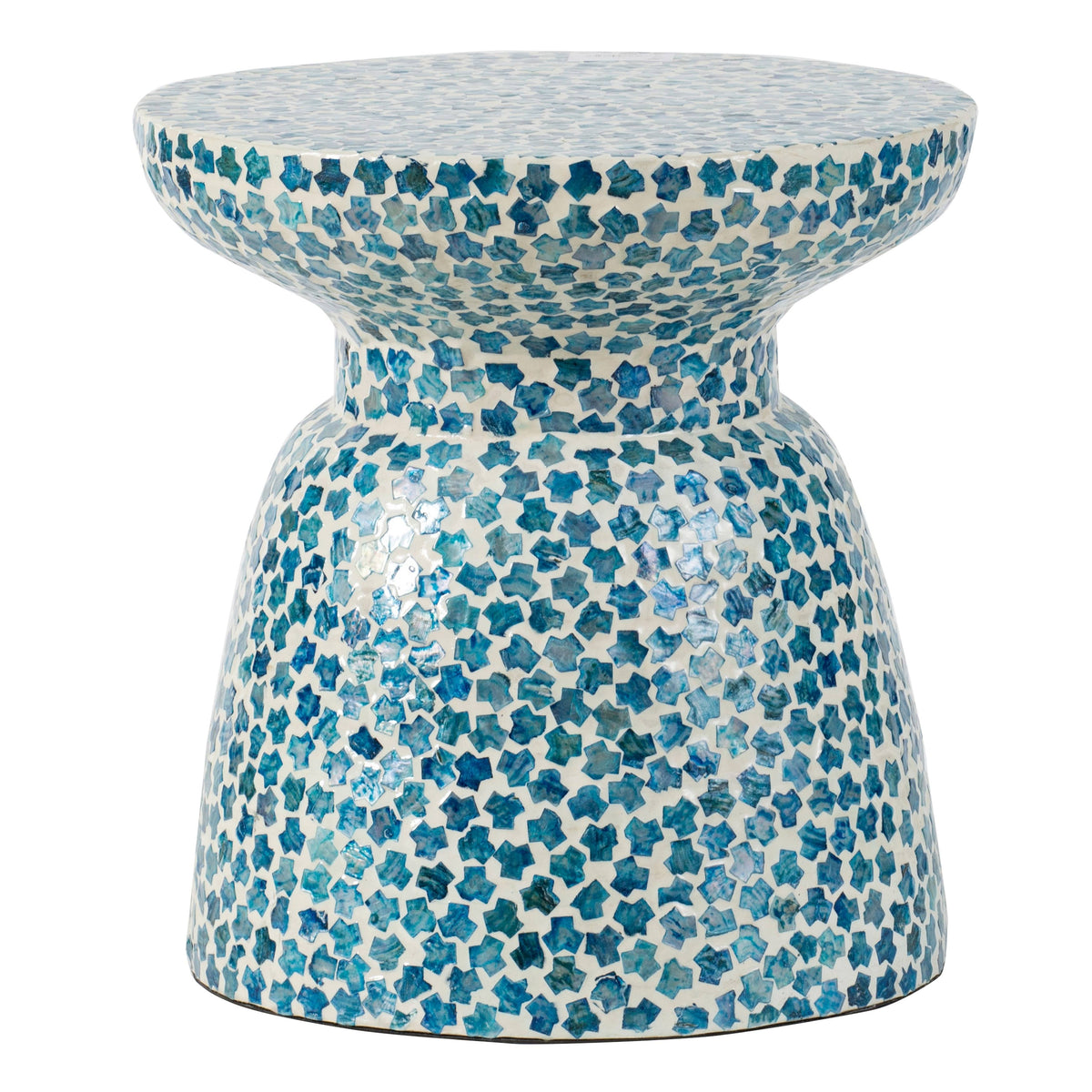Blue Capiz Stool H52182