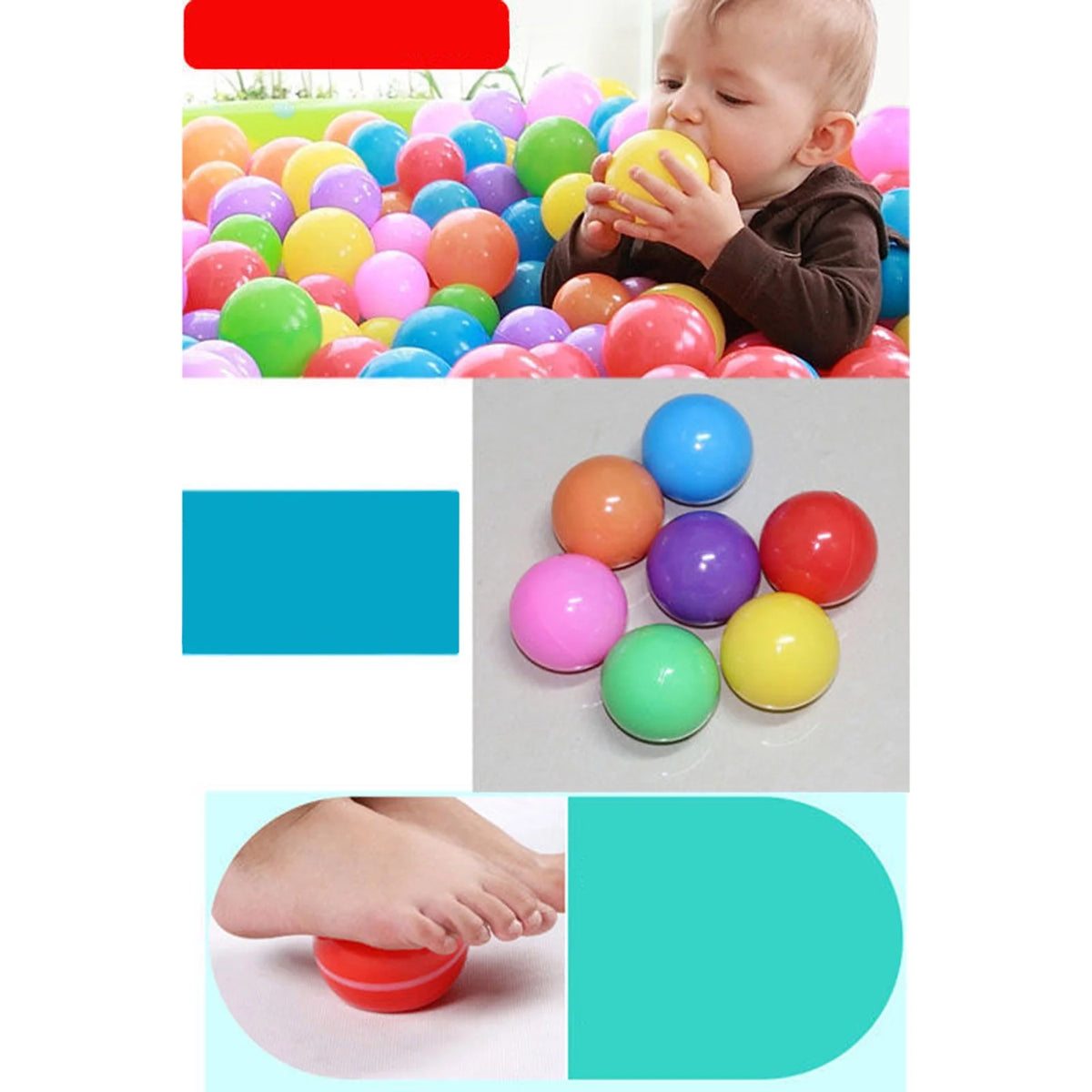 100PCS 5.5cm Colorful Soft Plastic Ocean Balls S3528