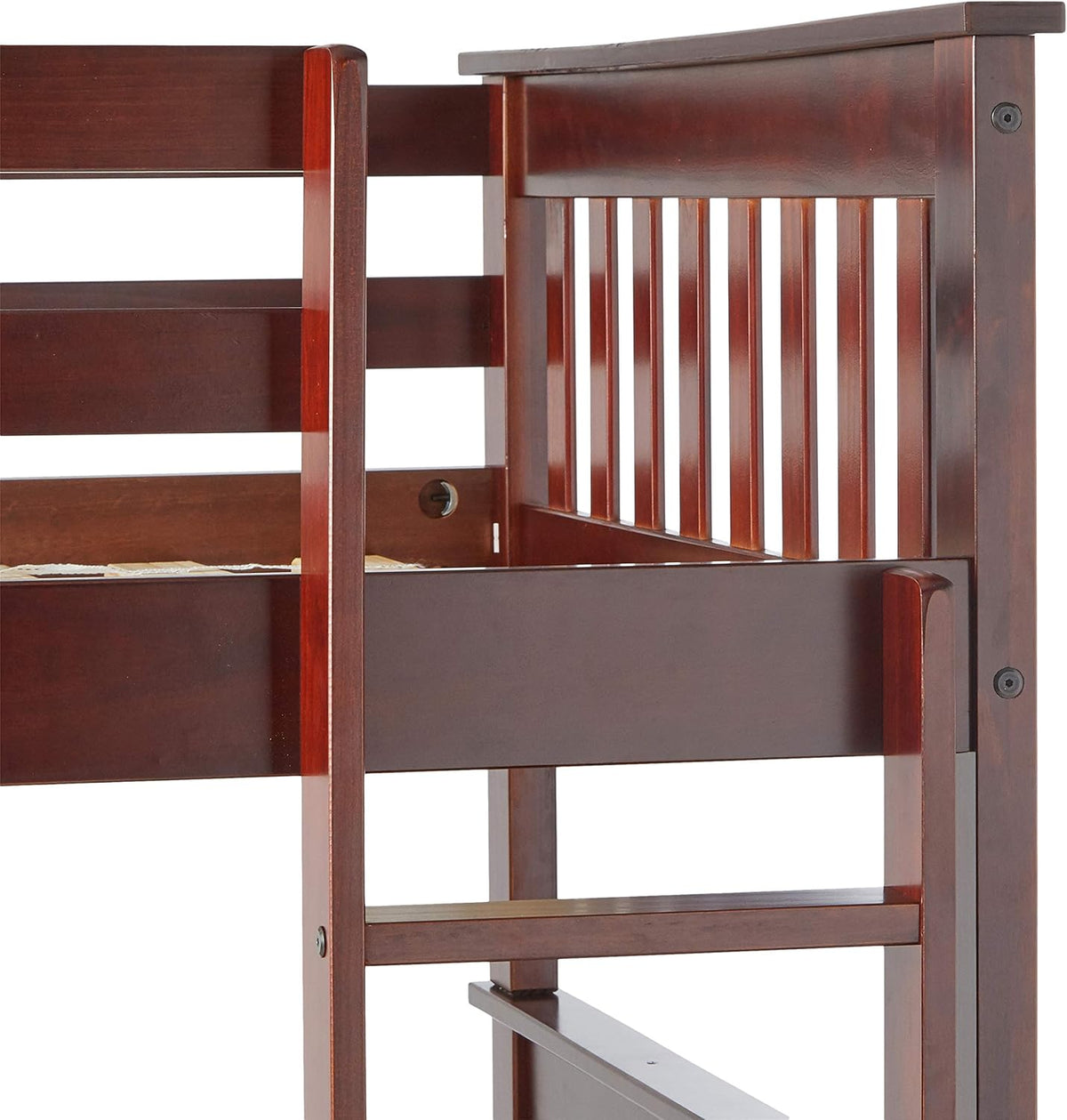 Dark Cappuccino Twin Bunk Bed with Under Bed Drawers G8216