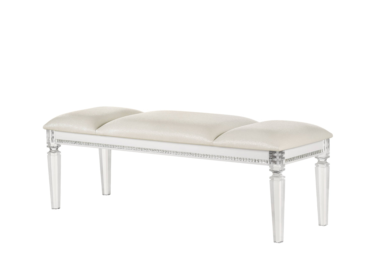 Pearl White Bench O22664