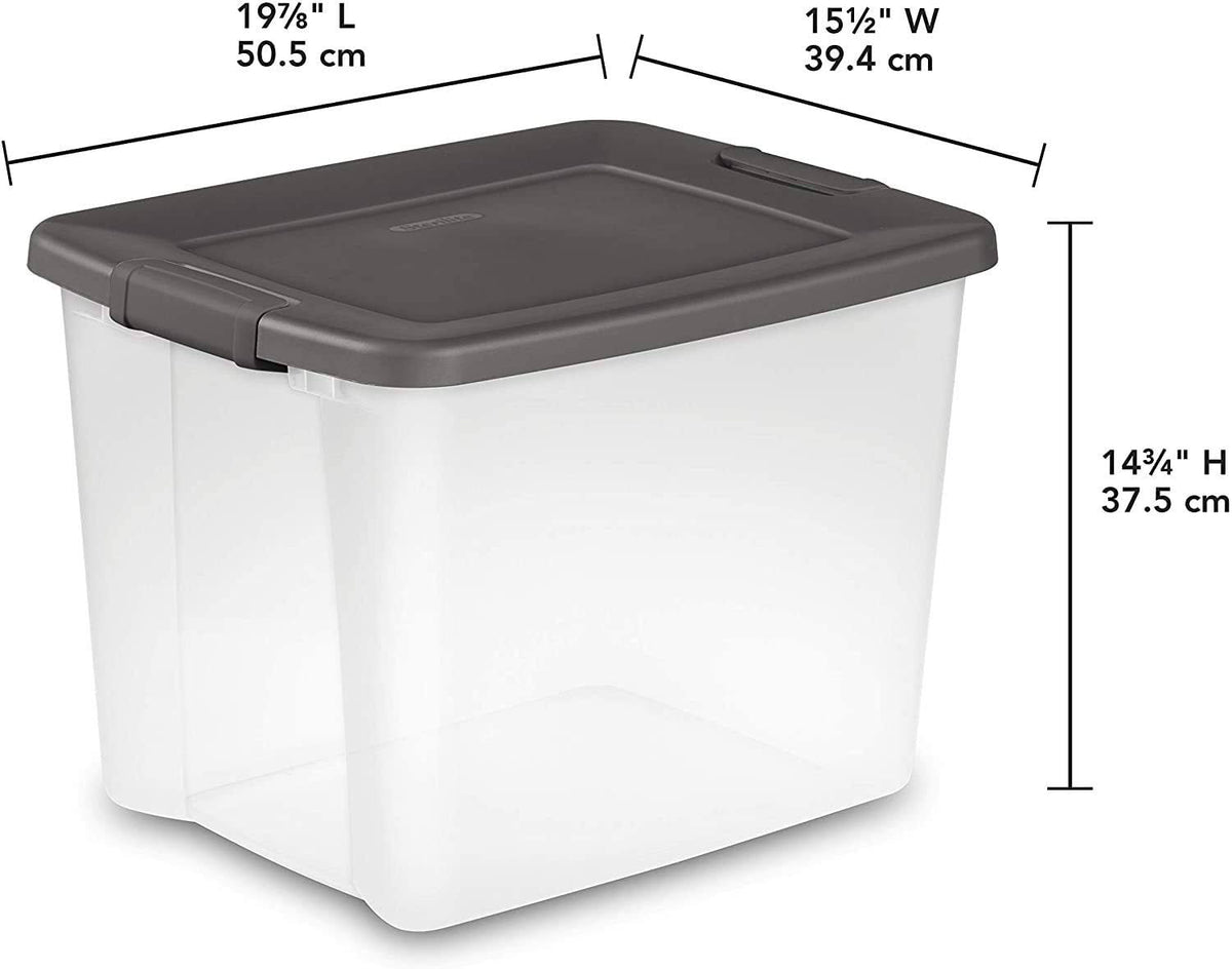 50 Quart Clear Stackable Latching Storage Tote (18 Pack) X467
