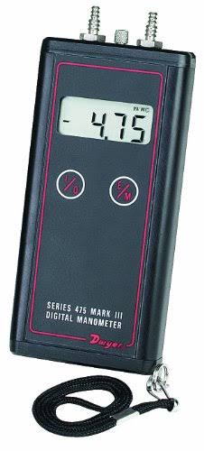 Handheld Digital Manometer, 0-10.00 PSI Range, 30 Psig Maximum Pressure L518808