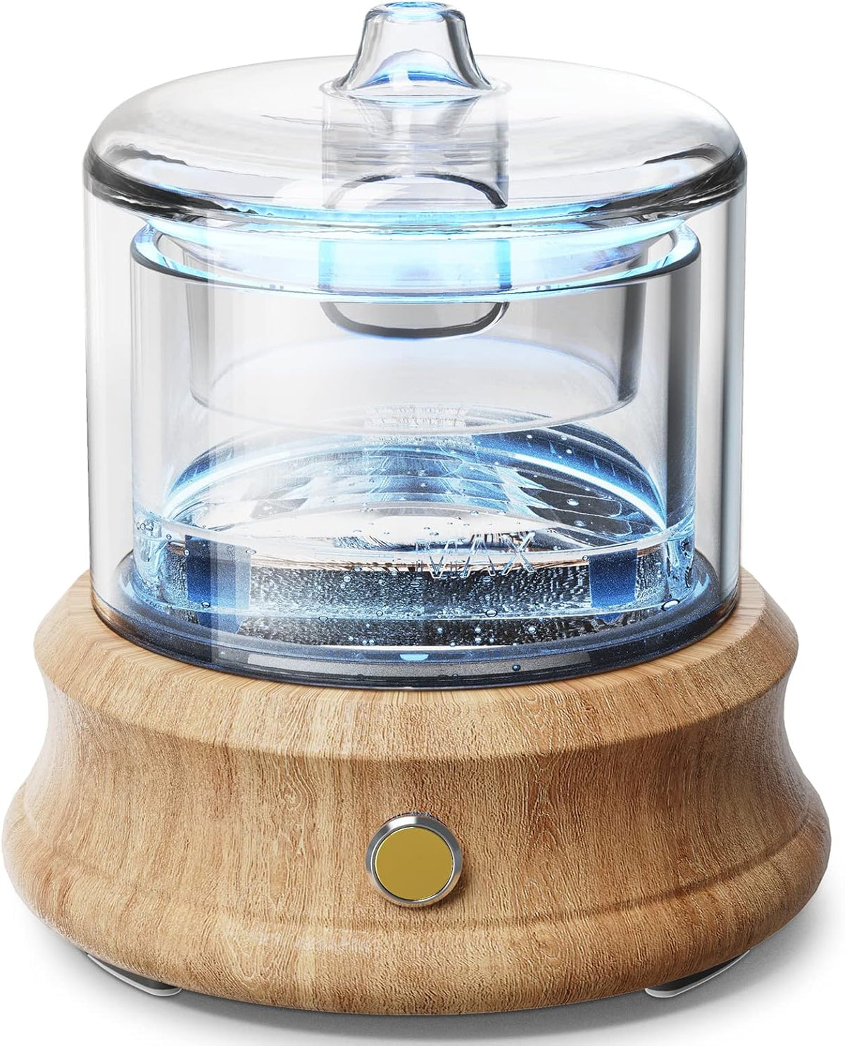 80 ML Glass Aroma Diffuser with Wood Base, Pack of 2 D4588