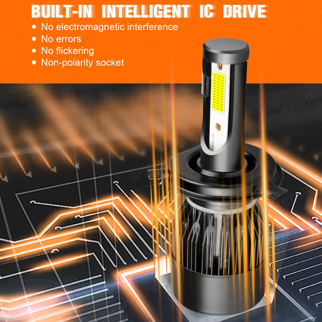 H4 High&Low Beam H11 Fog Light LED Headlight Bulbs 4pcs B627