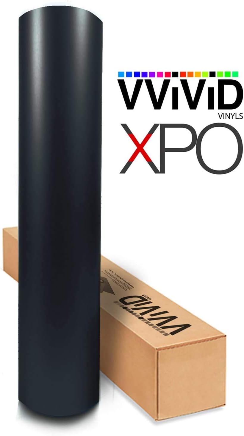 Matte Black Vinyl Wrap Roll 9ft x 5ft Pack of 2 D6367