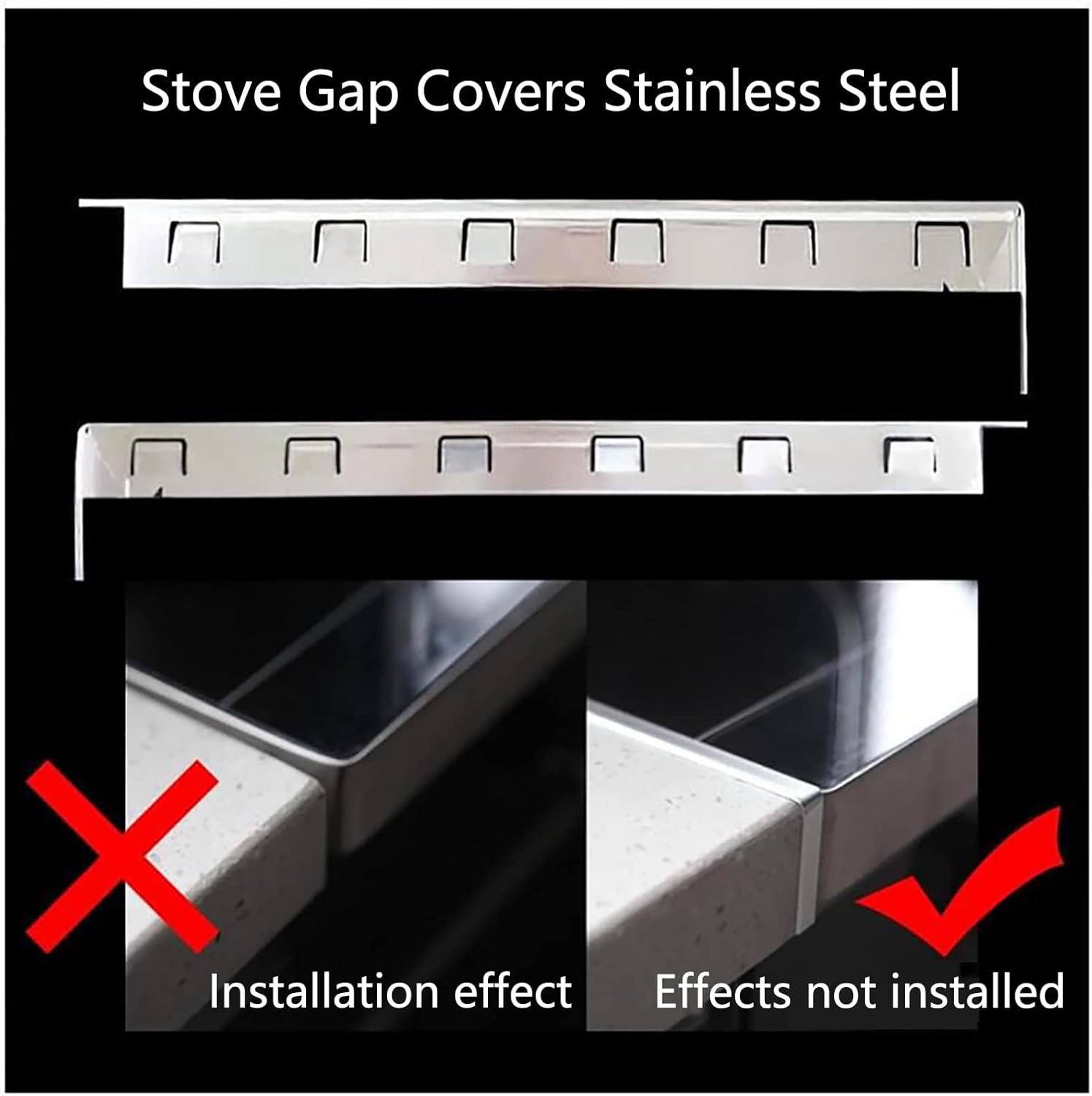 Stove Counter Gap Cover Pack of 2 X3943