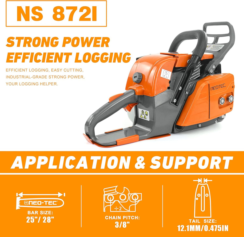 72cc Gas Chainsaw Powerhead with NGK Spark Plug F11111