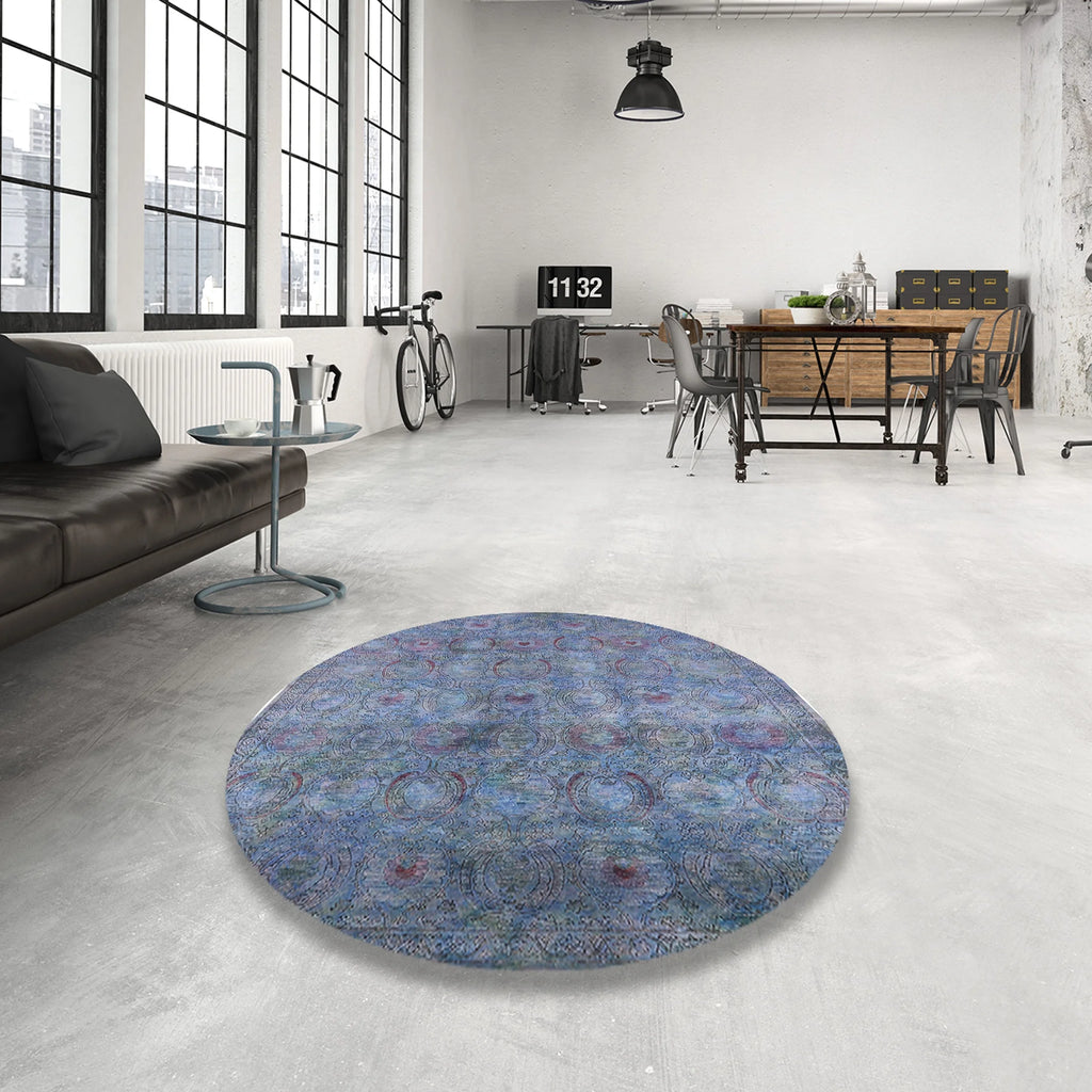 Azure Blue Rectangle Area Rug G879