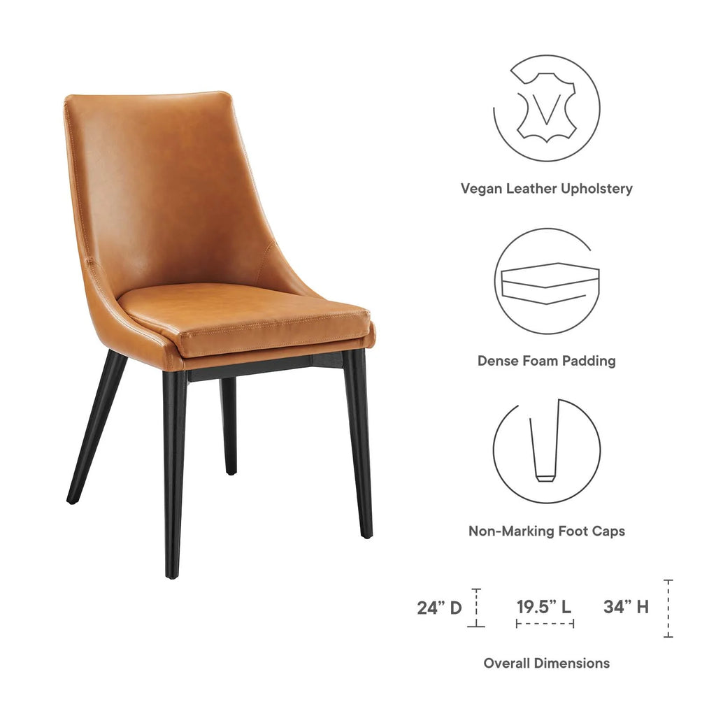 Tan Vegan Leather Dining Chair K22856