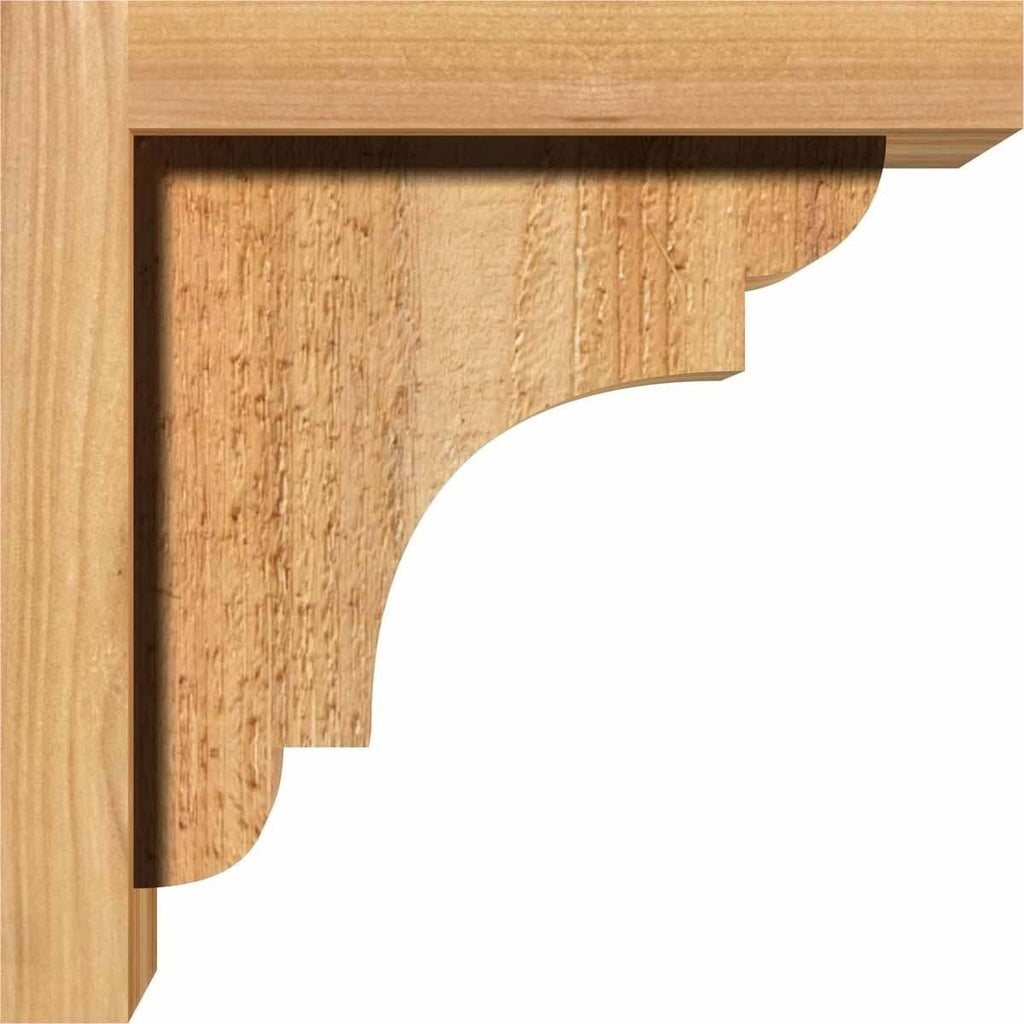 Rough Sawn Corbel with Backplate, Western Red Cedar W160