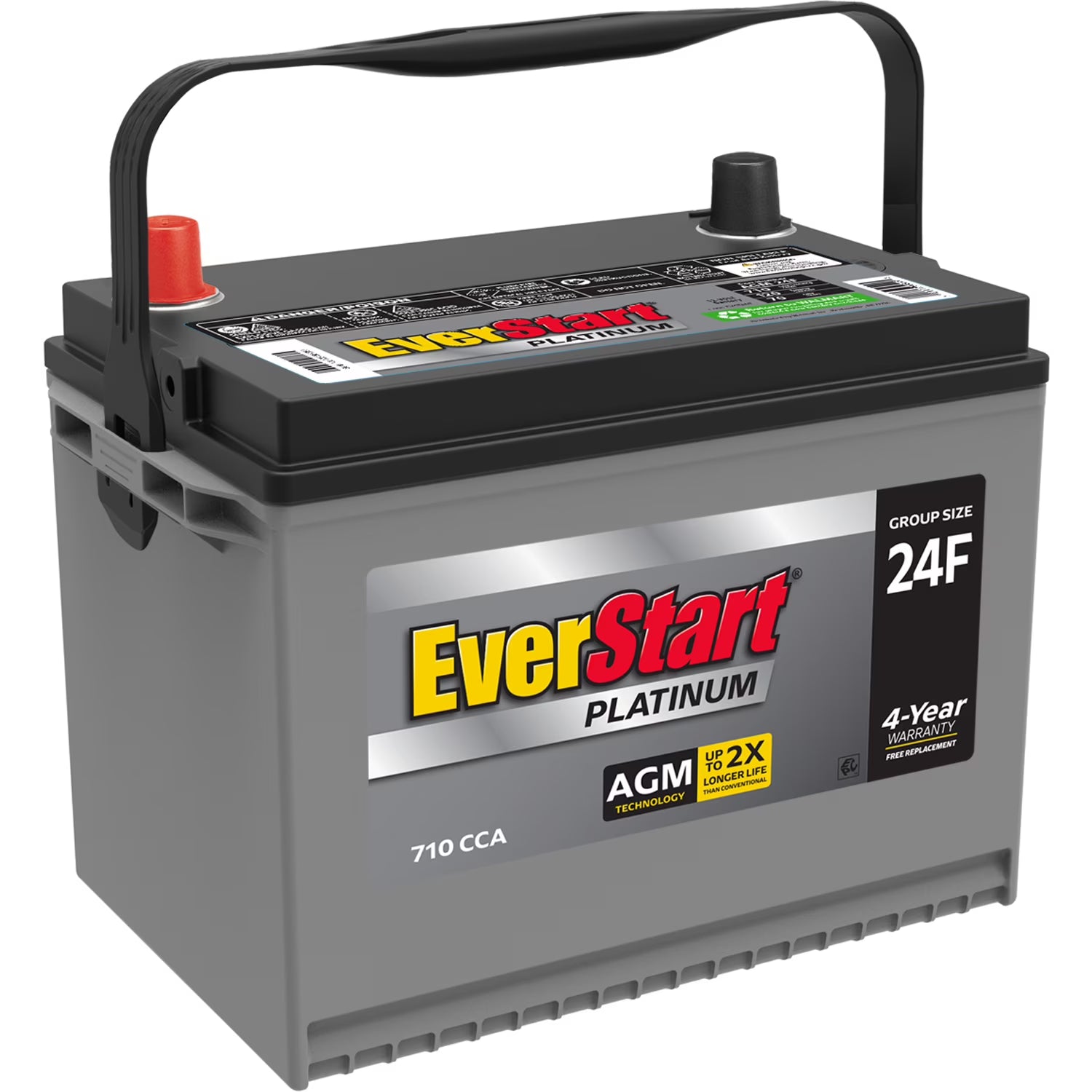AGM Automotive Battery, Group Size 24F 12 Volt, 710 CCA I47430