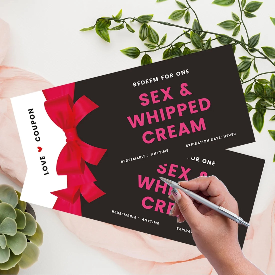 Red Bow Naughty Sexy Love Coupons, 16-Pk R80481