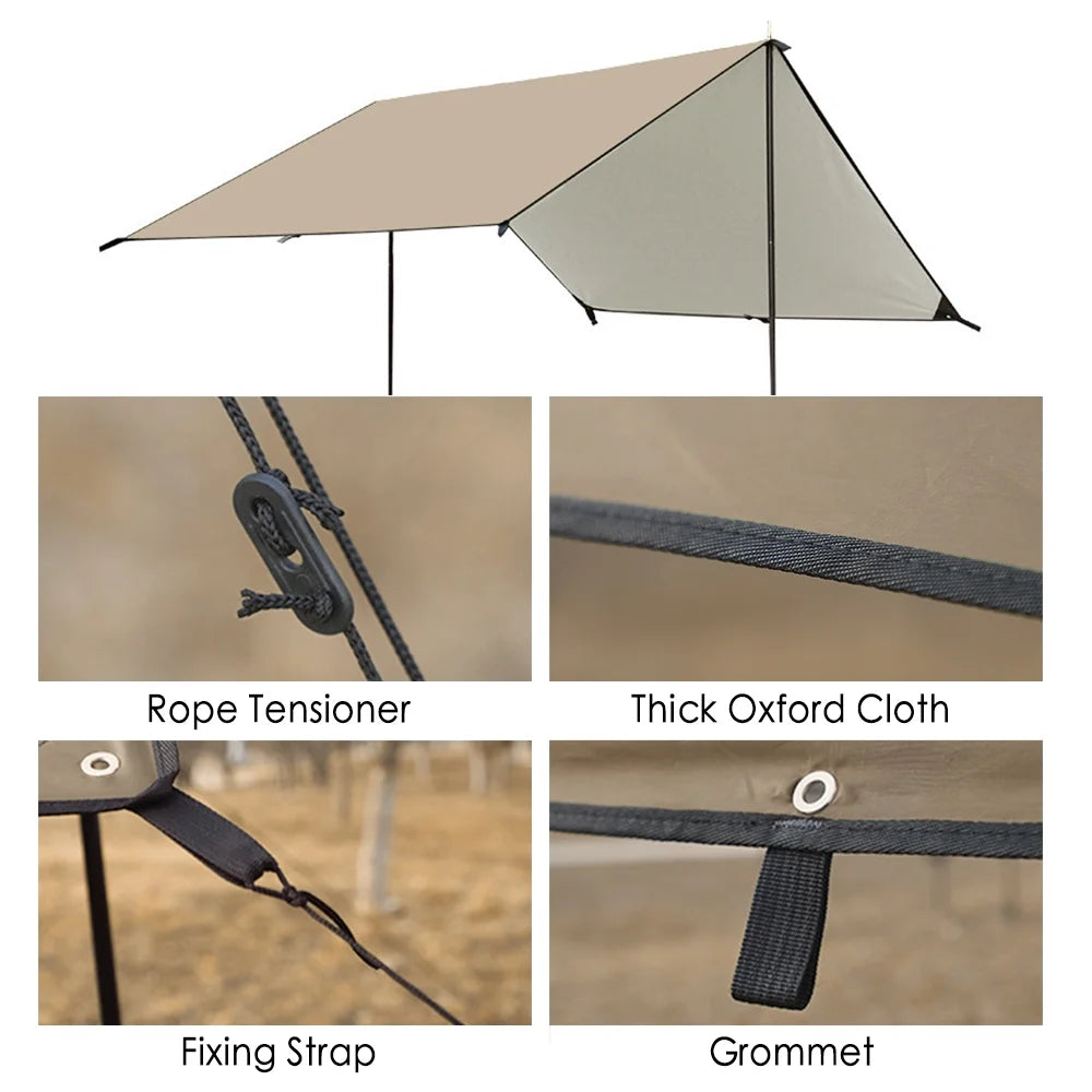 Camping Awning Waterproof Sun Shade Tarp Rain Fly R118463