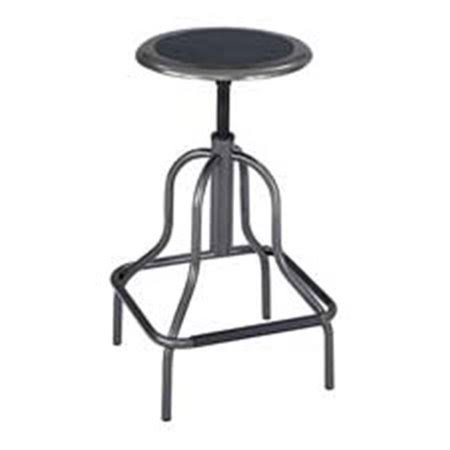 Industrial Stool, Seat Height 22in x 27in, Pewter G120965